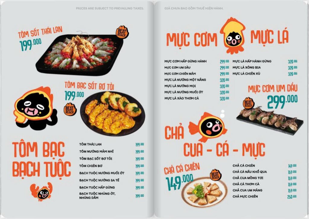 Menu Quán B40 Đà Nẵng (4)